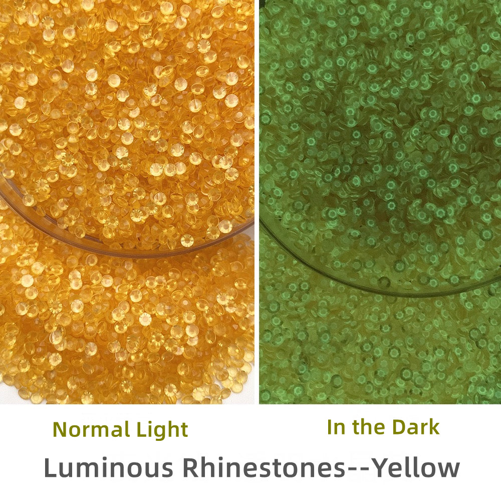 Glowing Rhinestones 3mm  (Strong Luminous)