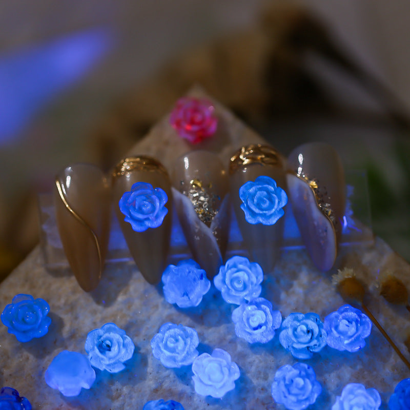 Camellia Dried Flower Resin Charms  (Luminous and UV change)