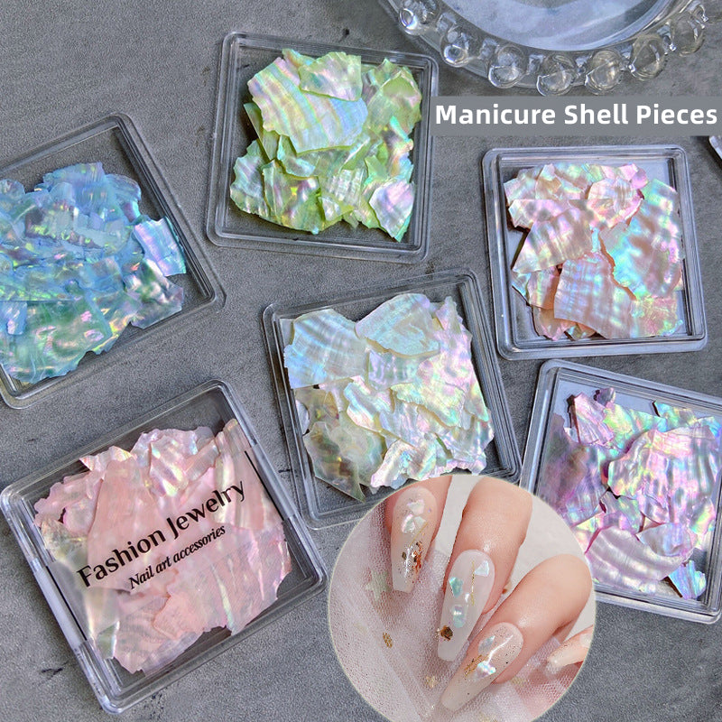 Natural Manicure Shell Pieces Set
