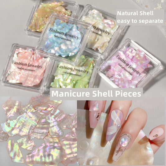 Natural Manicure Shell Pieces Set