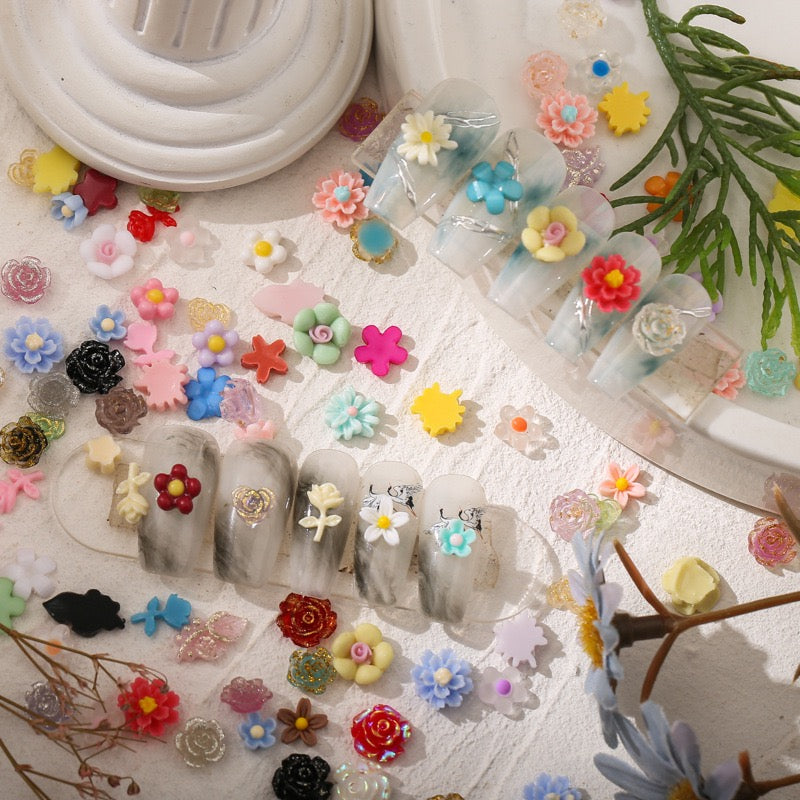 Secret Garden Mixed Flower Charms