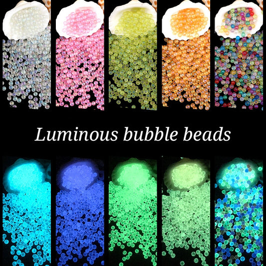 Bubbled Beads  (Slightly Luminous)