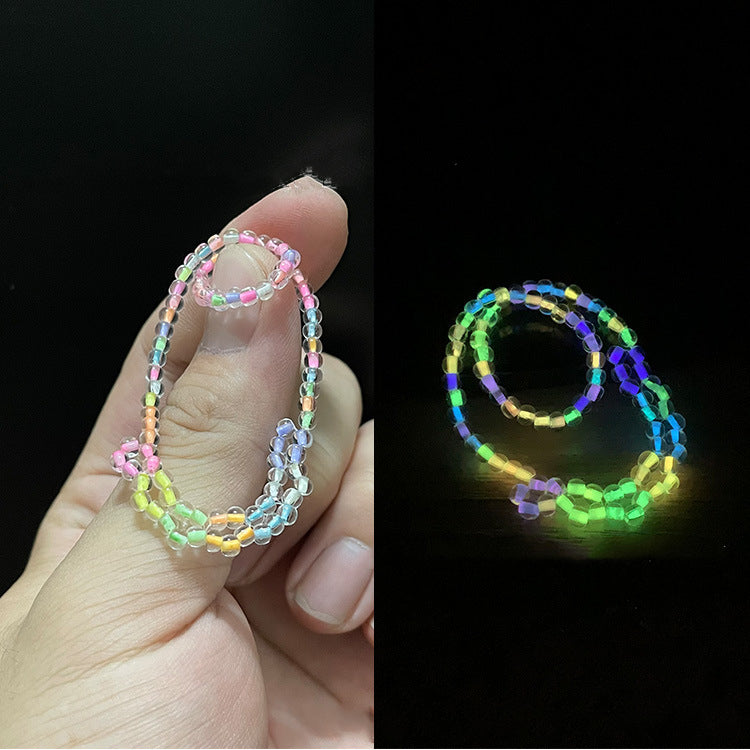 Glowing Rainbow Seed Beads