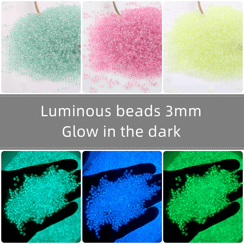 Glowing Rainbow Seed Beads