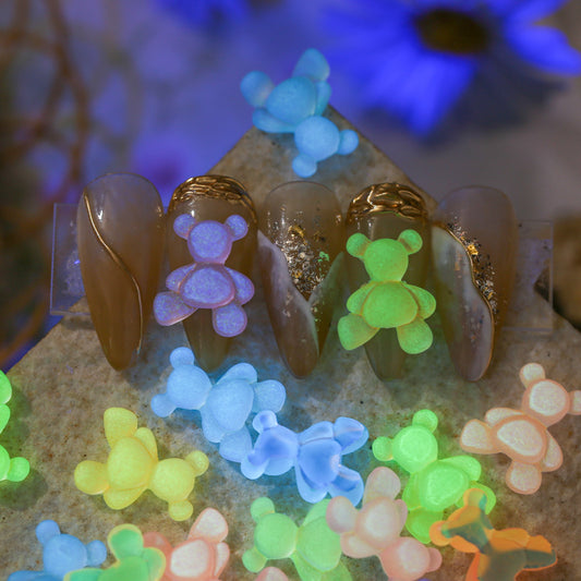 Big Teddy Bear Resin Charms  (Strong Luminous)