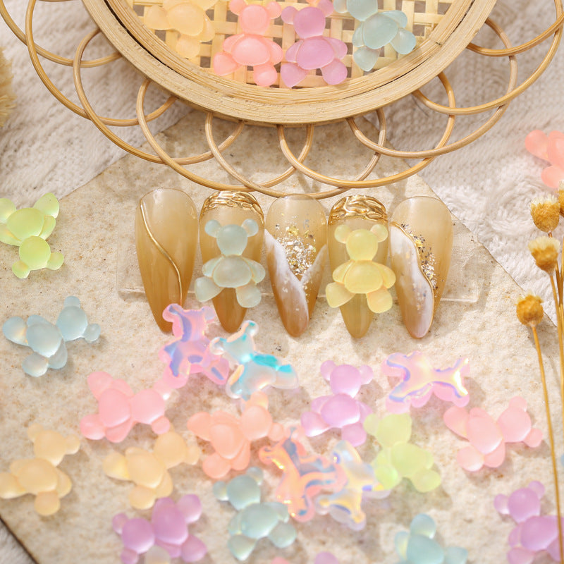 Big Teddy Bear Resin Charms  (Strong Luminous)