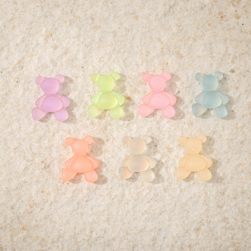 Big Teddy Bear Resin Charms  (Strong Luminous)