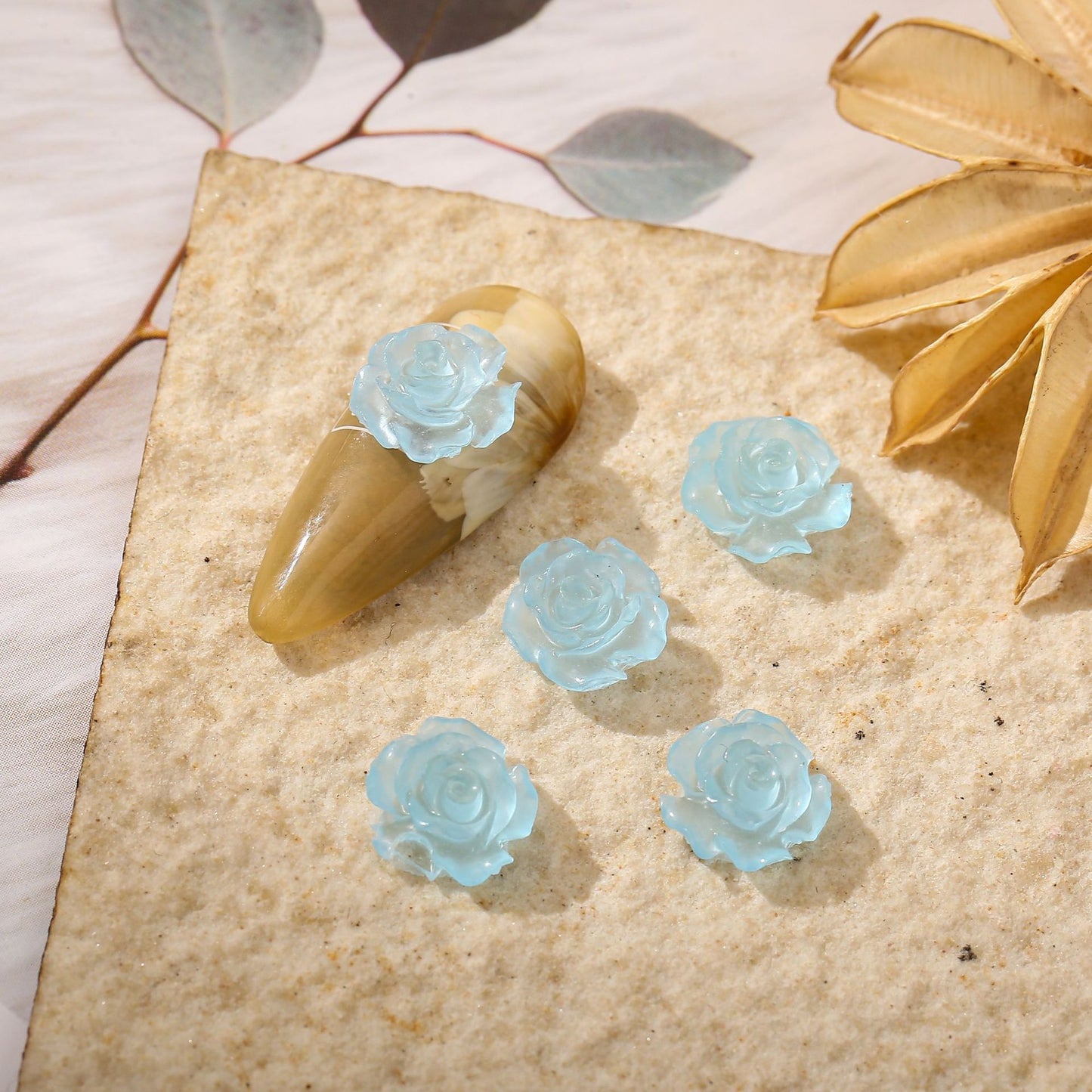 Camellia Flower Resin Charms  (Strong Luminous)