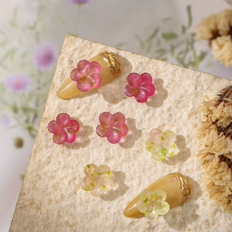 Blossom Dried Flower Resin Charms  (Luminous and UV change)