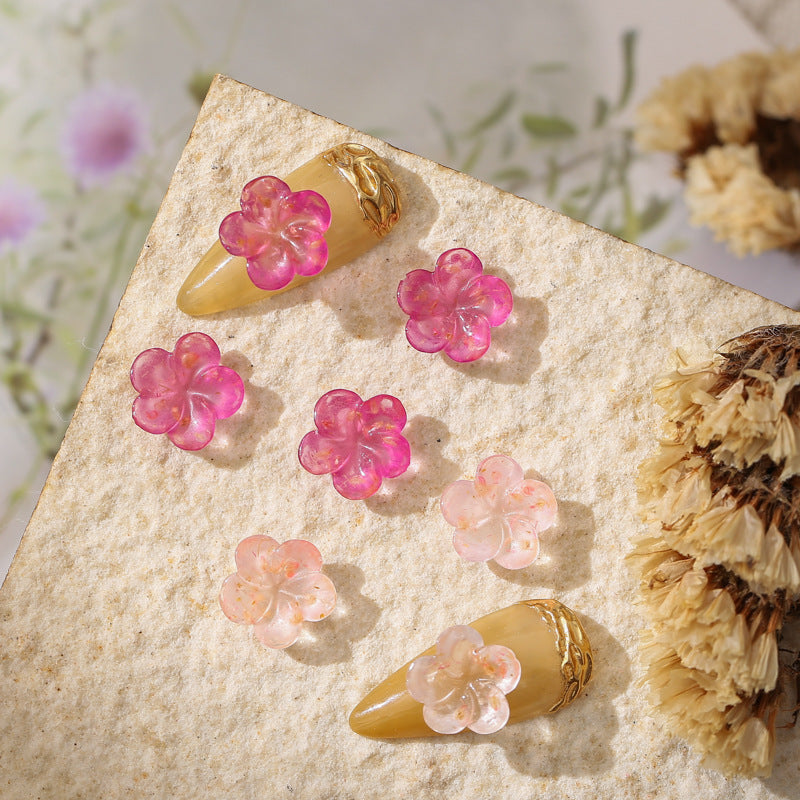 Blossom Dried Flower Resin Charms  (Luminous and UV change)