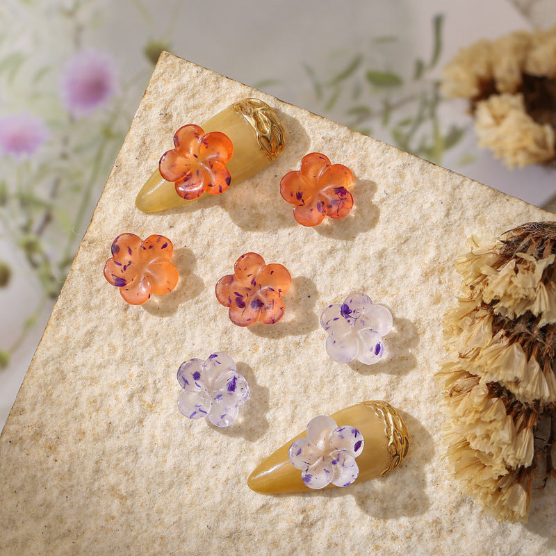 Blossom Dried Flower Resin Charms  (Luminous and UV change)