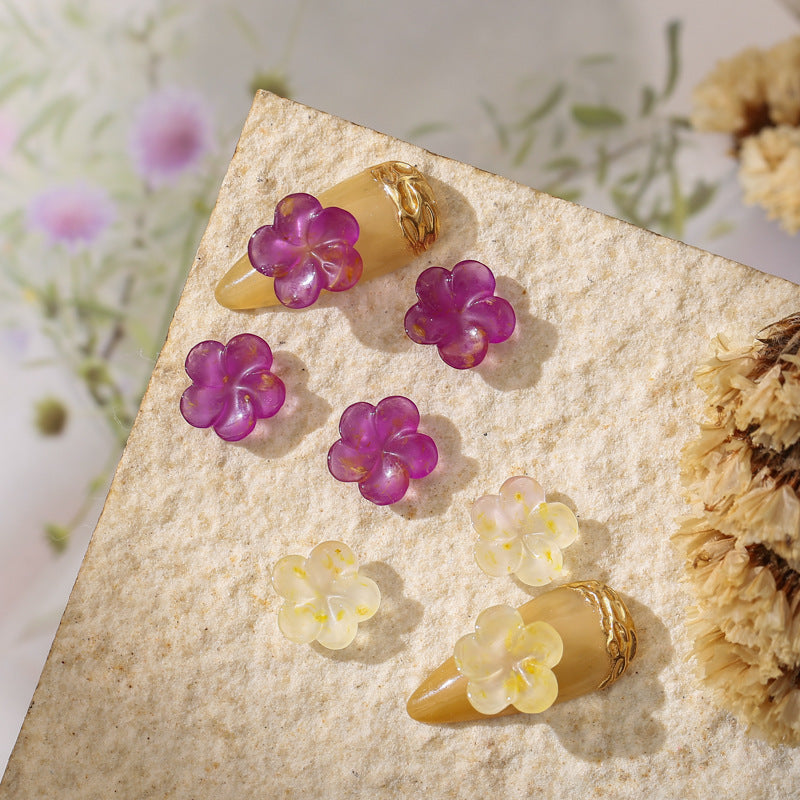 Blossom Dried Flower Resin Charms  (Luminous and UV change)